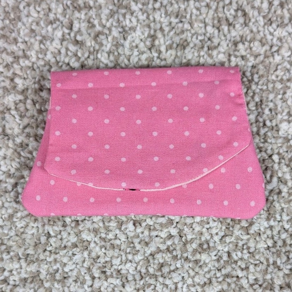 Pink Polka Dot Barbie Pocket Wallet Card‎ Holder Coin Pouch